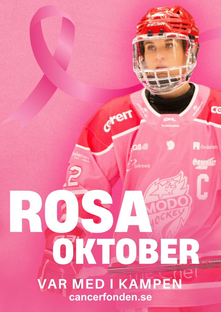 Konceptaffisch för MoDo Hockey, damspelaren Ebba Berglund i bild